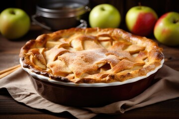 Canvas Print - a freshly baked homemade apple pie