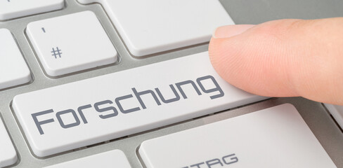 Wall Mural - tastatur mit beschrifteter taste - forschung