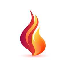 Wall Mural - fire logo design. colorful flame icon. bright burning flame or bonfire.