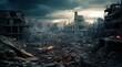 Ciudad destruida por la guerra