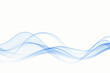 © lesikvit - Wavy blue abstract element for website, banner or brochure, curve flow motion illustration, modern background design.