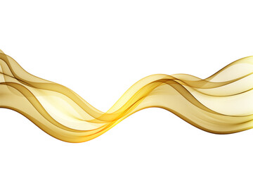 Wall Mural - abstract design element, wavy lines of gold color on a white background, abstract flow of a golden w