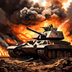 tank in the world.Inferno of Battle: Explosive Warzone Desktop Wallpaper