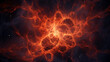 Crab Nebula, intricate threads of pulsar wind, brilliant orange and red hues