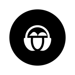 Poster - candy bag circular glyph icon