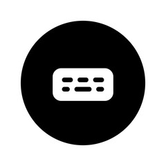 Sticker - keyboard circular glyph icon