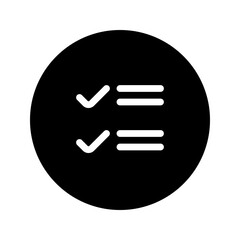 Sticker - task circular glyph icon