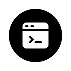 Sticker - terminal circular glyph icon