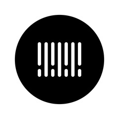 Sticker - barcode circular glyph icon