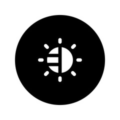 Poster - brightness circular glyph icon