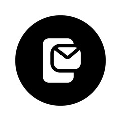 Sticker - email circular glyph icon