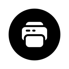 Sticker - printer circular glyph icon