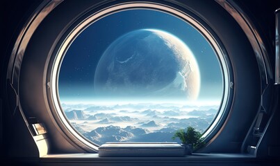 Wall Mural - background of planets in outer space. generative ai