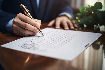 someone who is signing a letter of agreement. Generative Ai