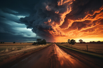 Poster - A time-lapse video capturing the dramatic transformation of a thunderstorm as it rolls across the horizon. 