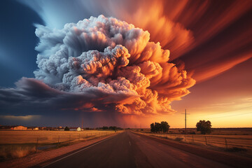 Poster - A time-lapse video capturing the dramatic transformation of a thunderstorm as it rolls across the horizon. 