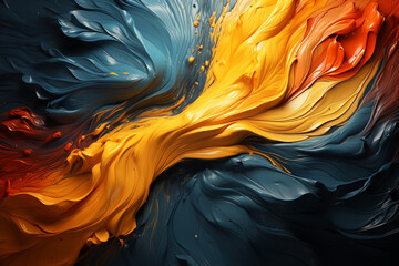 Poster - A series of abstract digital artworks portraying the emotional and psychological impact of a tornado. The images combine bold colors, fragmented shapes, 