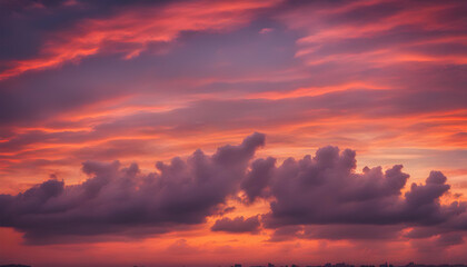 Wall Mural - beautiful sky at sunset time