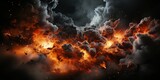 Fototapeta Kosmos - Explosion Effect. Fire Blast Landscape