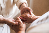 Fototapeta Panele - Happy old couple at home