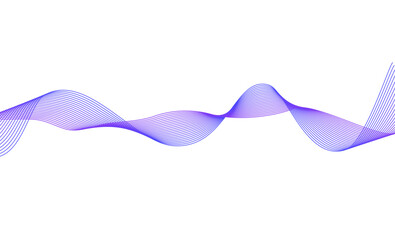 Wall Mural - Abstract  smooth wave on a white background. Dynamic sound wave.  Abstract wavy stripes on a white background isolated. Wave line art, Curved smooth design.