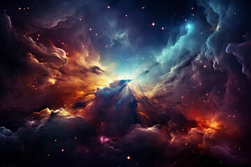 Wall Mural - Universe with stars, constellations, galaxies, nebulae and gas and dust clouds