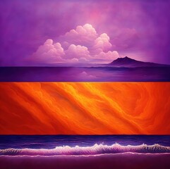 sunset, sun, sea, ocean, sky, sunrise, water, beach, red, nature, landscape, horizon, orange, sundown, cloud, reflection, illustration, summer, dawn, yellow, clouds, 3d, color, evening, abstract, sand