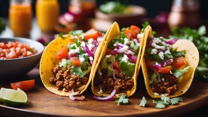 Delicious tacos served with delicious flavors to delight the palate