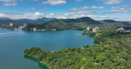 Sticker - Aerial view of Sun Moon Lake in Nantau of Taiwan