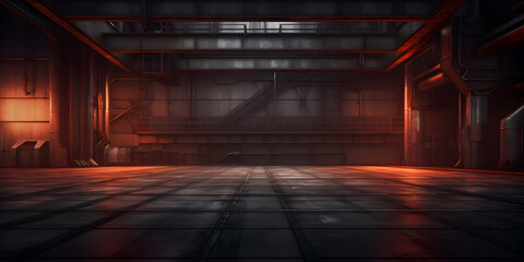 Poster - An Industrial banner background 3d 