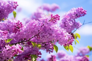 Wall Mural - Lilac under blue sky.