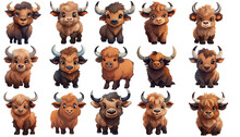 A Cute And Charming Buffalo Character In Vector Illustration