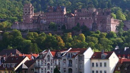 Canvas Print - the famous castle ruin of heidelberg germany video