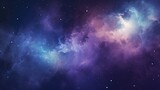 Fototapeta Kosmos - Cosmic Nebula Fantasy: Deep Space Starry Universe with Purple Gradient - Perfect for Astronomy and Fantasy Themes