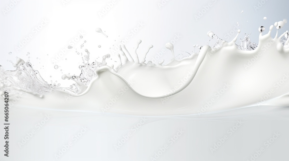 pouring milk splash isolated on white background Stock Illustration ...