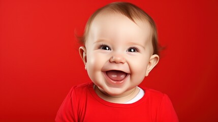 Wall Mural - Cute baby laughing