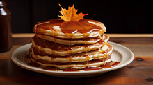 Canadian Dish Pancakes With Maple Syrup