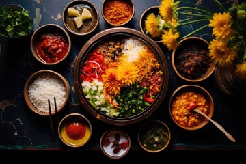 A variety of delectable dishes arranged on a table