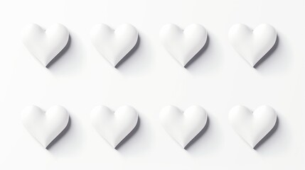 Canvas Print - set of different hearts.