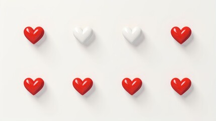 Poster - set of different hearts.