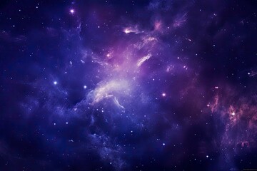 Wall Mural - Purple Galaxy space stars in Outer Space.