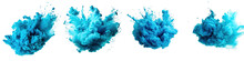 Close Up Of Cyan Color Hyperrealistic Highly Detailed Isolated On Transparent Background Png File