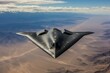 Stealth bomber flying above Nevada. Generative AI