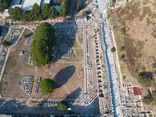 Wall Mural - Ephesus Antique City (Efes Antik Kenti) Drone Photo, Selcuk Izmir, Turkey (Turkiye)