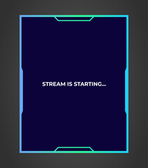 Live stream interface overlay frames for gamer broadcast or streaming. Game panel interface. Vector illustration