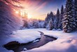 Enchanted Winter Woodland Scene