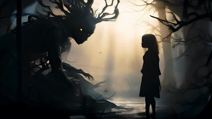 Wall Mural - enter a world where shadows have a life of their own, constantly shifting and morphing into fantasti