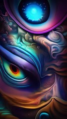 Wall Mural - experience the mindexpanding effects of hallucinogens without leaving your seat as hallucinatory vis