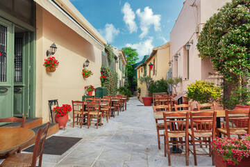 Poster - Street view of Athens