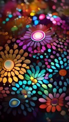 Wall Mural - ignite your senses and go on a kaleidoscopic trip through a hypnotic labyrinth of intricate patterns